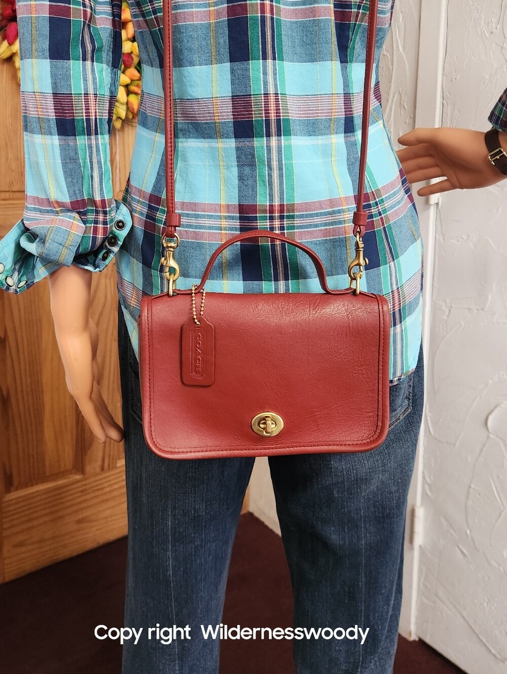 Coach Casino Bag, 1995, Red, Style #9924 - Picture 4 of 16